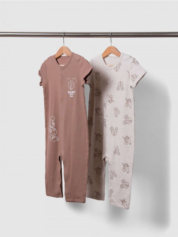 מארז 2 אוברולים קצרים MICKEY