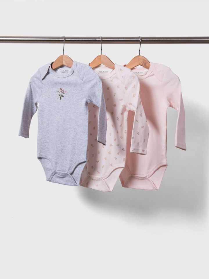 מארז 3 בגדי גוף ארוכים דקים פוינטל