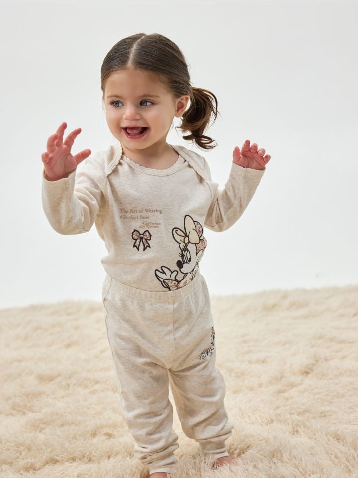סט פיג’מה ארוכה ריב MINNIE