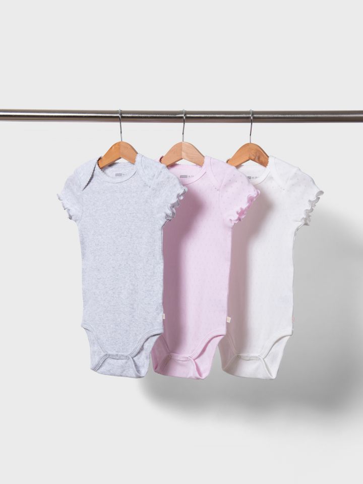 מארז 3 בגדי גוף שרוול קצר