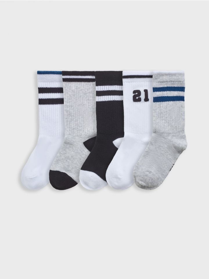 מארז 5 זוגות גרביים באורך רגיל