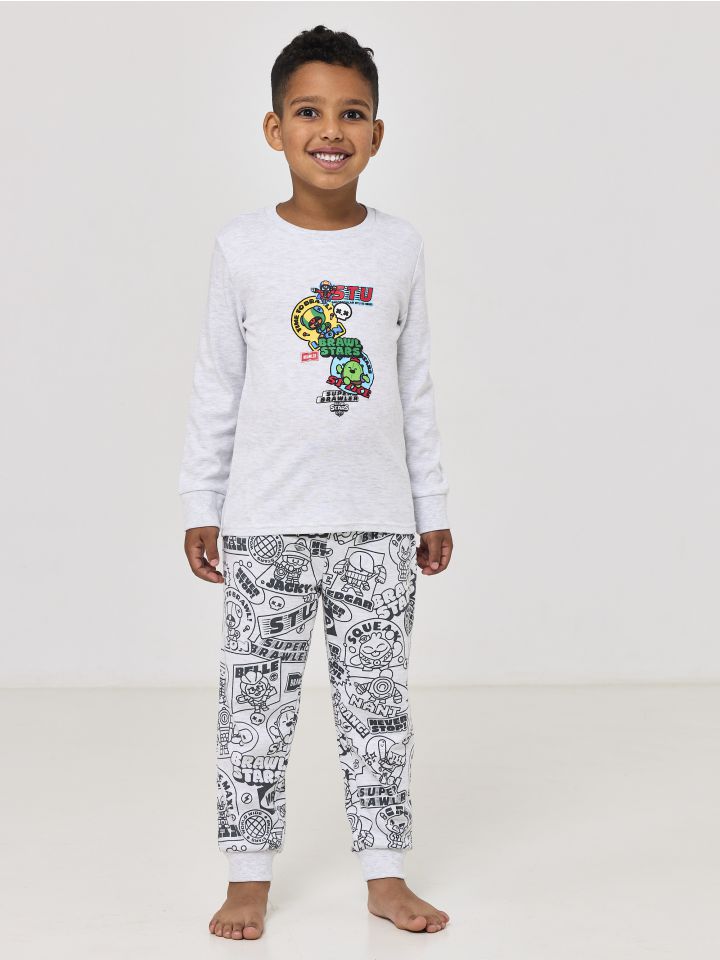 סט פיג’מה ארוכה דקה BRAWLSTARS