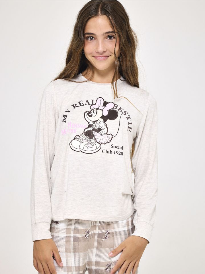 סט פיג’מה ארוכה אריג דק MICKEY FRIENDS