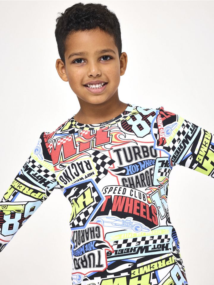 סט פיג’מה ארוכה ונעימה HOT WHEELS