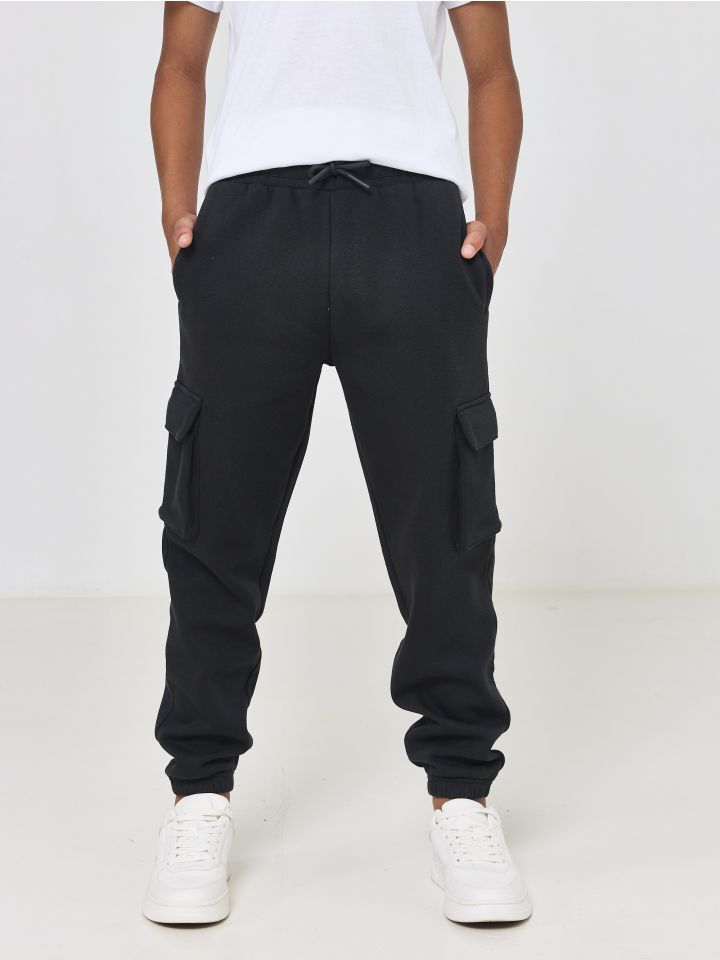 מכנסי פוטר ארוכים עם כיסי קרגו