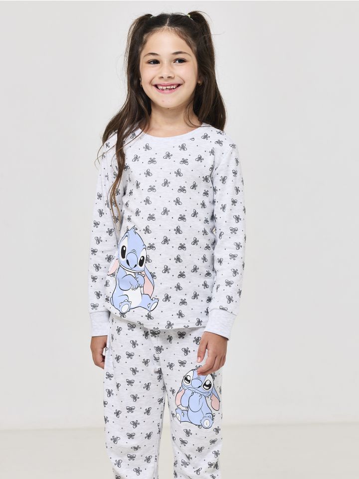 סט פיג’מה ארוכה לעונת המעבר STITCH