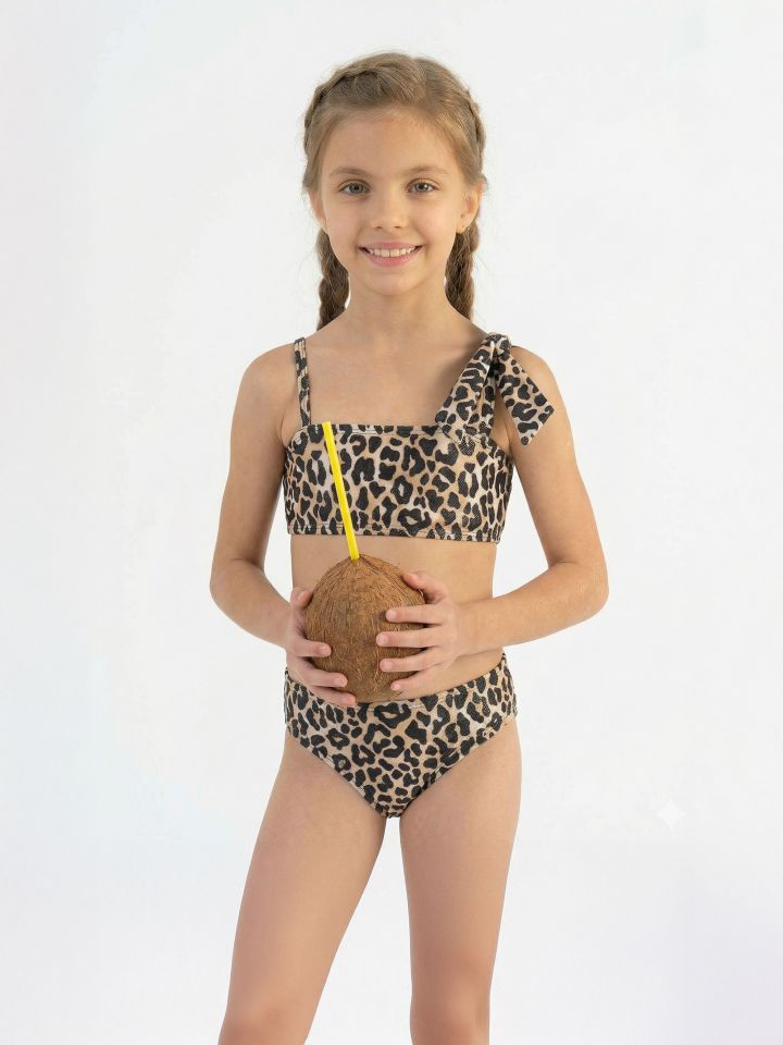 בגד ים 2 חלקים LEOPARD