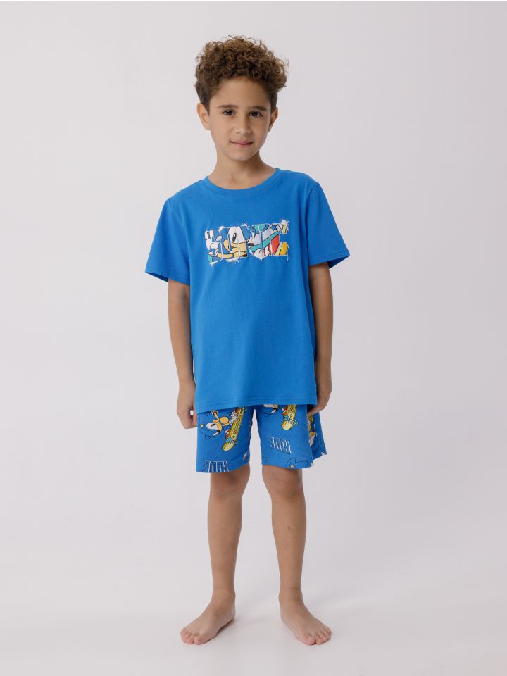 סט פיג’מה קצרה SONIC