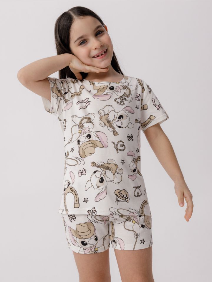 סט פיג’מה קצרה STITCH