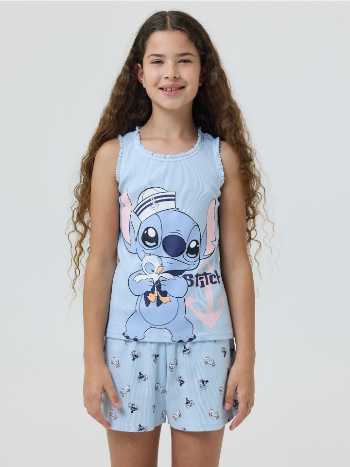 סט פיג’מה גופיה STITCH