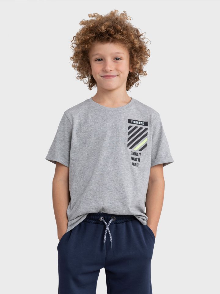 חולצת כותנה קצרה RACE BOY