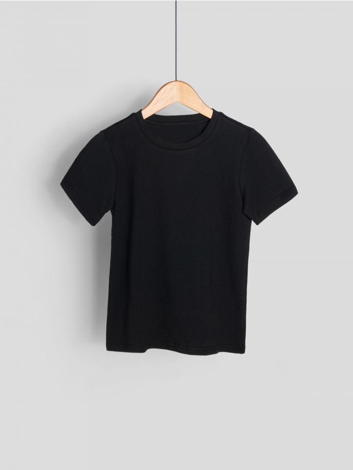 חולצה קצרה צווארון עגול לילדים