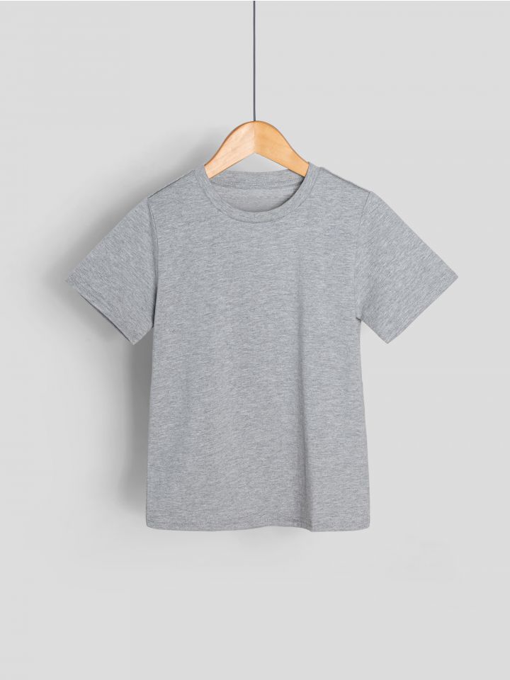 חולצה קצרה צווארון עגול לילדים