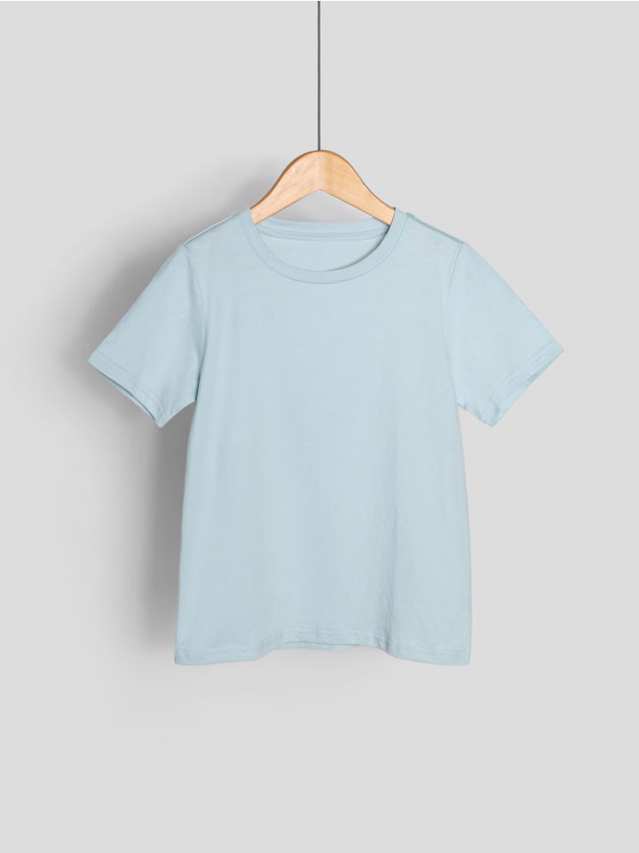 חולצה קצרה צווארון עגול לילדים