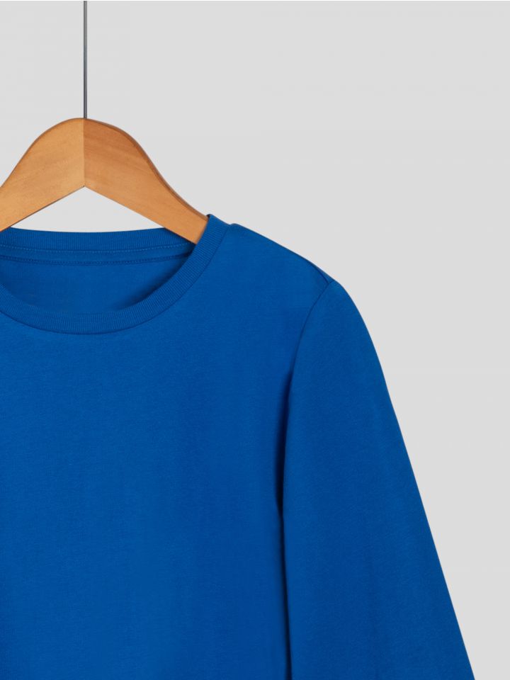 חולצה ארוכה צווארון עגול לבנים