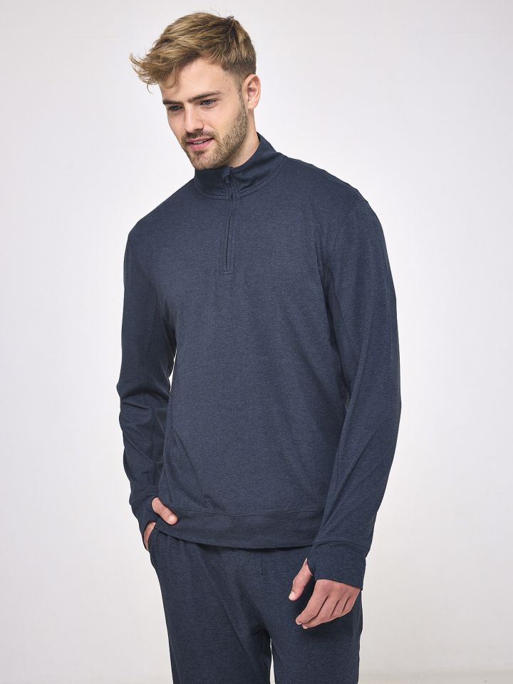 סווטשירט עם חצי רוכסן