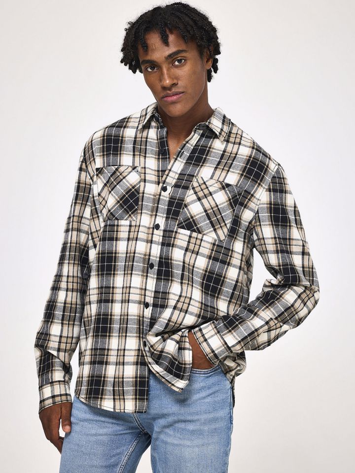 חולצה מכופתרת פלנל