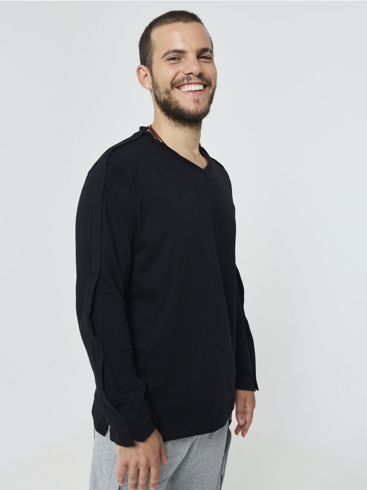 חולצה נגישה עם פתחים בצדדים יוניסקס