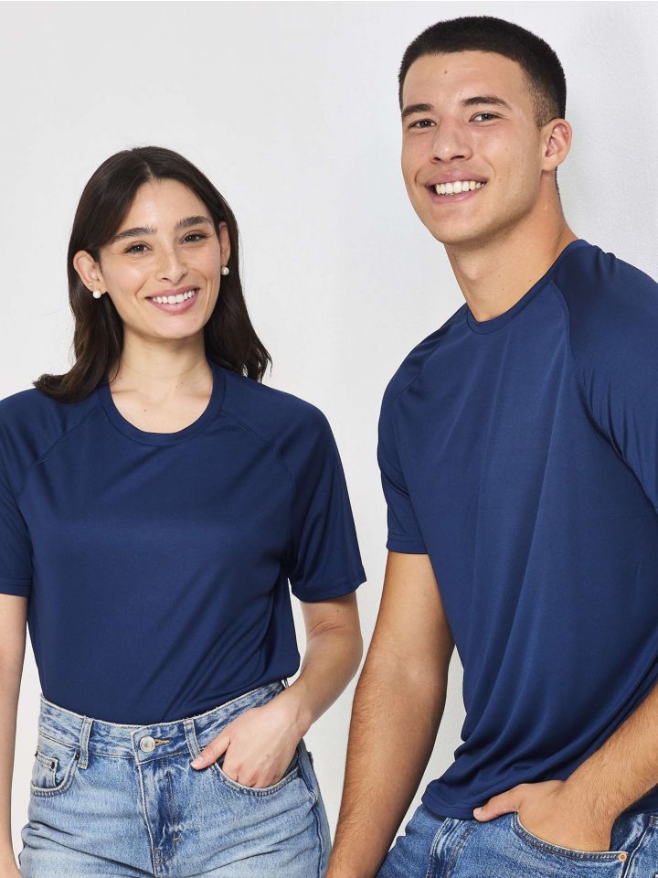 חולצה קצרה מבד ספורטיבי