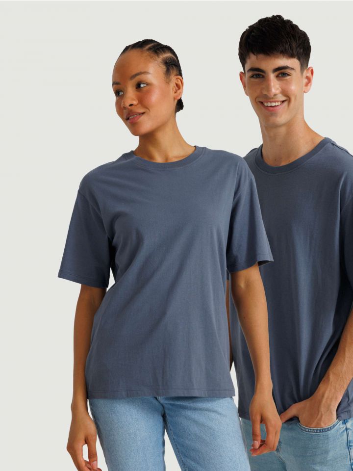 חולצה קצרה אוברסייז צווארון עגול UNISEX