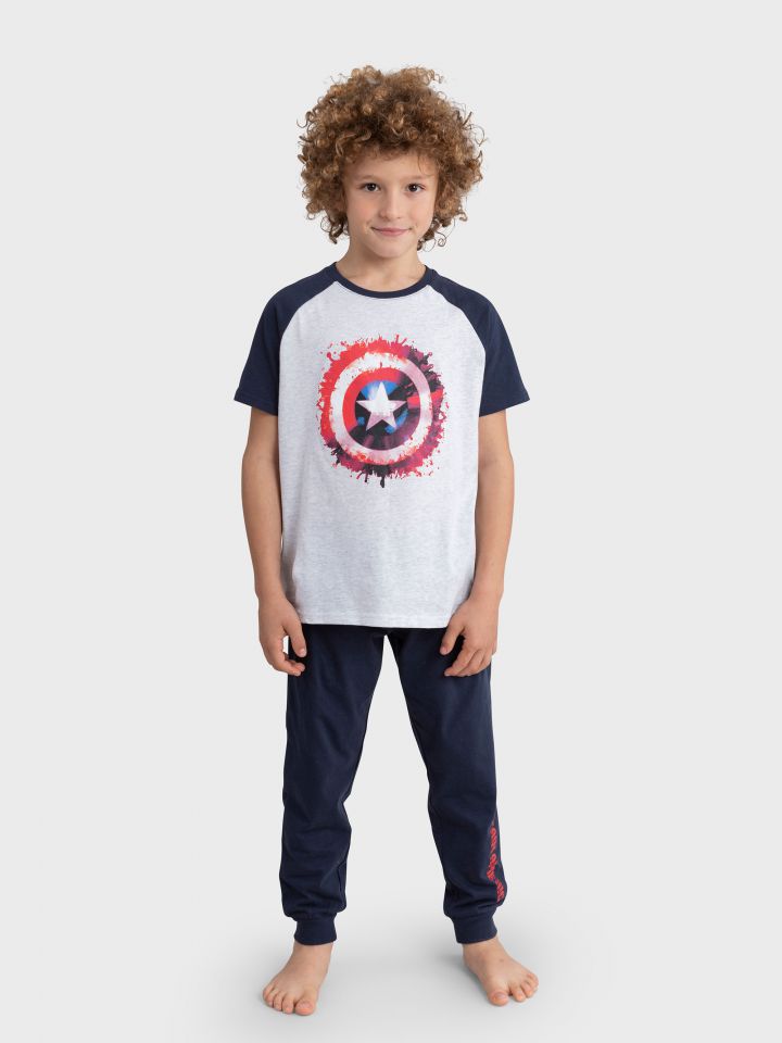 סט פיג’מה דקה CAPTAIN AMERICA