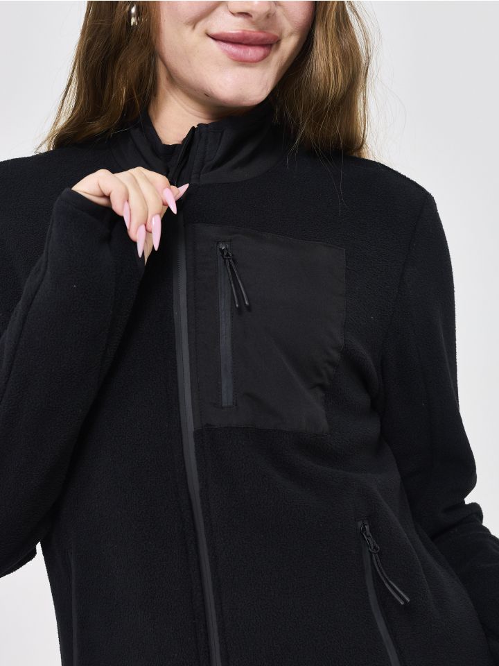 ג’קט פליז עם רוכסן