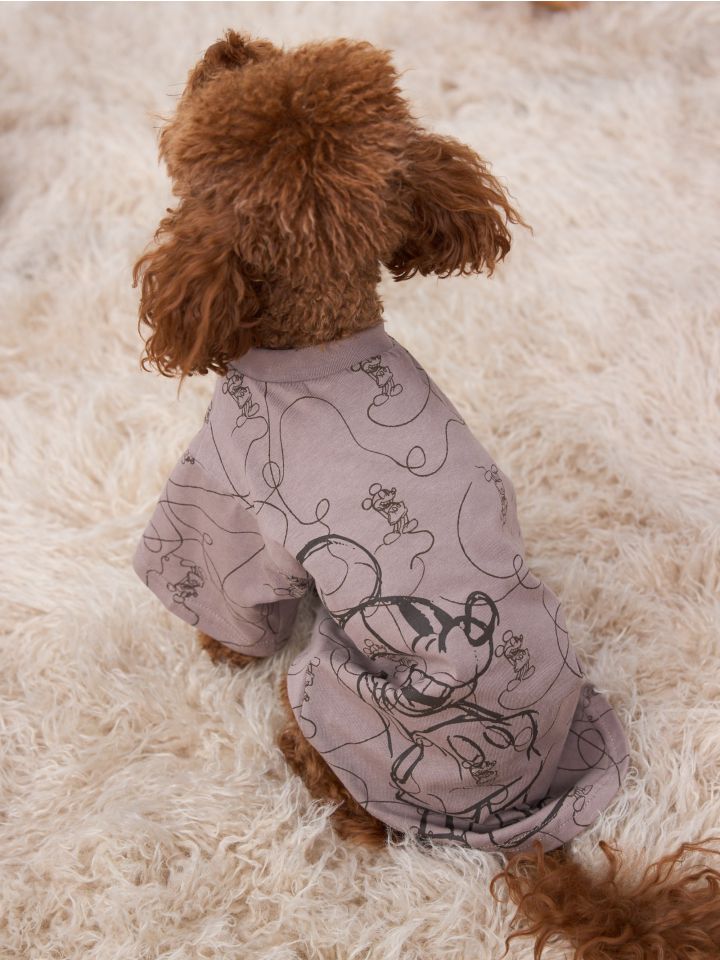 חולצה דקה לכלב עם כיתוב אישי MICKEY MICKEY