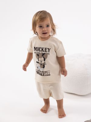 סט פיג’מה קצרה פרנץ’ טרי MICKEY