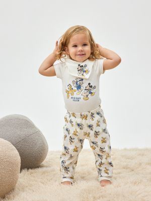 סט פיג’מה יוניסקס עם סינר MICKEY