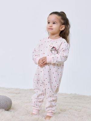 אוברול פיג’מה קטיפה MINNIE
