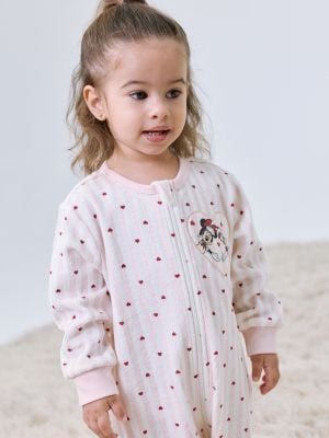 אוברול פיג’מה קטיפה MINNIE