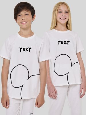 סט פיג’מה יוניסקס עם כיתוב אישי MICKEY