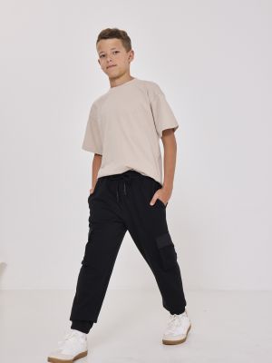 חולצת קצרה אוברסייז צווארון עגול