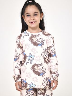 סט פיג’מה ארוכה דקה וחמה GABBY