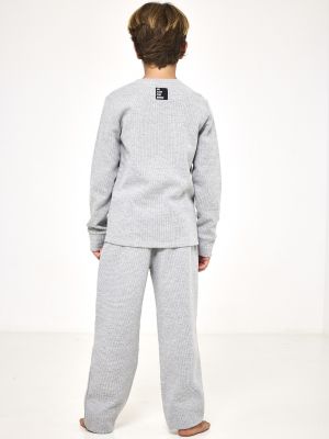 סט פיג’מה ארוכה וופל