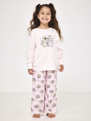 סט פיג’מה ארוכה פלנל STITCH & ANGEL