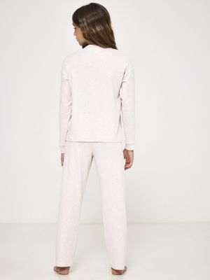 סט פיג’מה ארוכה ריב TEDDY