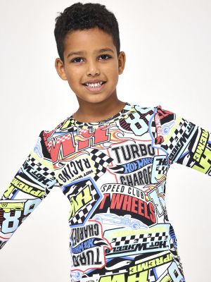 סט פיג’מה ארוכה ונעימה HOT WHEELS