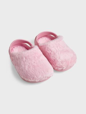 נעלי גומי בשילוב פרווה