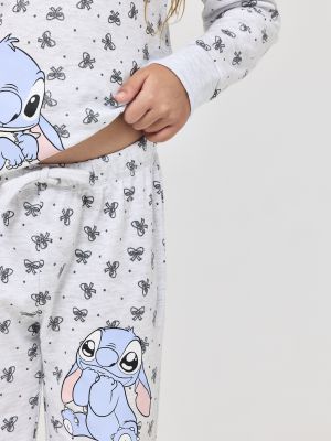 סט פיג’מה ארוכה לעונת המעבר STITCH