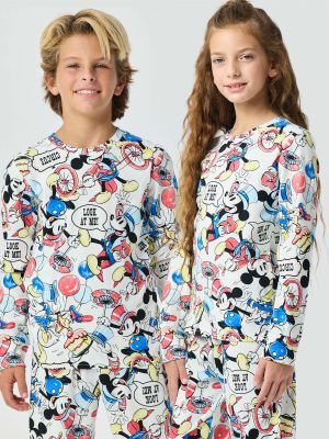 סט פיג’מה יוניסקס ארוכה MICKEY