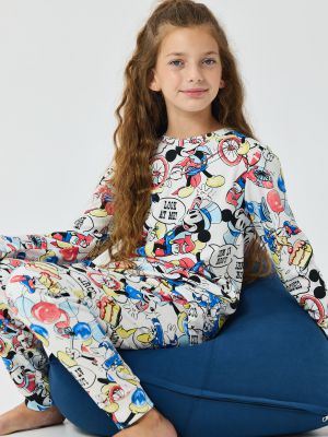 סט פיג’מה יוניסקס ארוכה MICKEY