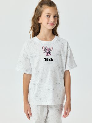 סט פיג’מה עם כיתוב אישי ANGEL