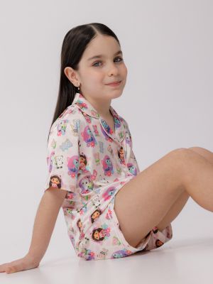 סט פיג’מה קצרה מכופתרת GABBY