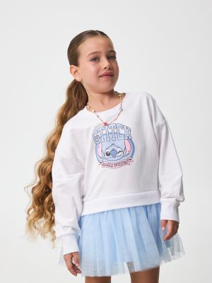 שמלה מסתובבת שרוול ארוך פרנץ’ טרי STITCH