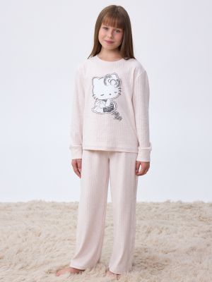 סט פיג’מה ארוכה ריב HELLO KITTY
