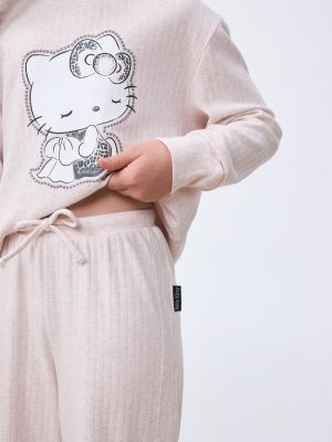 סט פיג’מה ארוכה ריב HELLO KITTY