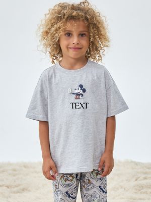 סט פיג’מה עם כיתוב אישי MICKEY