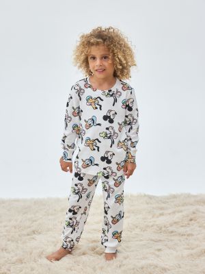 סט פיג’מה ארוכה דקה אינטרלוק MICKEY