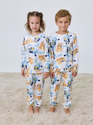 סט פיג’מה קטיפה BLUEY AND BINGO